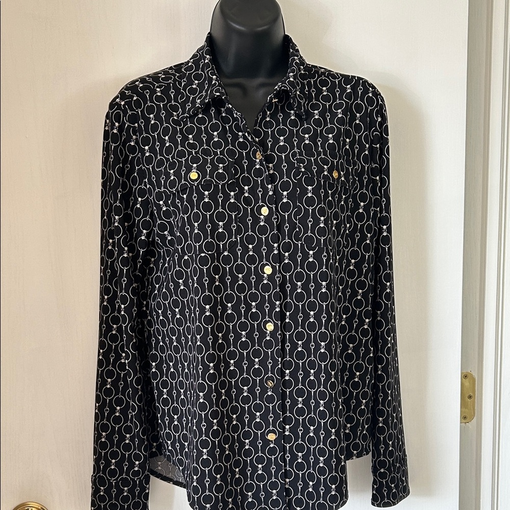 Lauren Ralph Lauren Navy Top Size Small